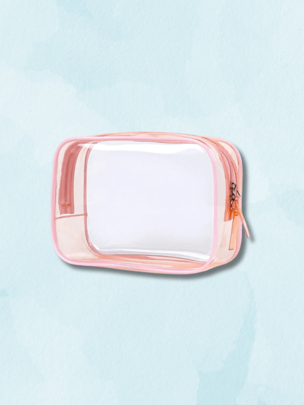 Trousse de toilette transparente avion | Trousselia Rose